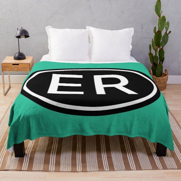 Item preview, ER Initials Monogram Oval White Letters designed and sold by Jeallan Designs.