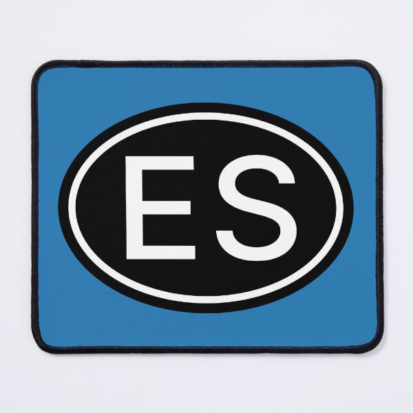 Item preview, ES Initials Monogram Oval White Letters designed and sold by Jeallan Designs.