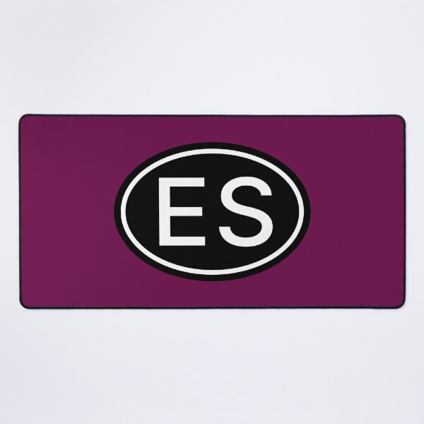 Item preview, ES Initials Monogram Oval White Letters designed and sold by Jeallan Designs.