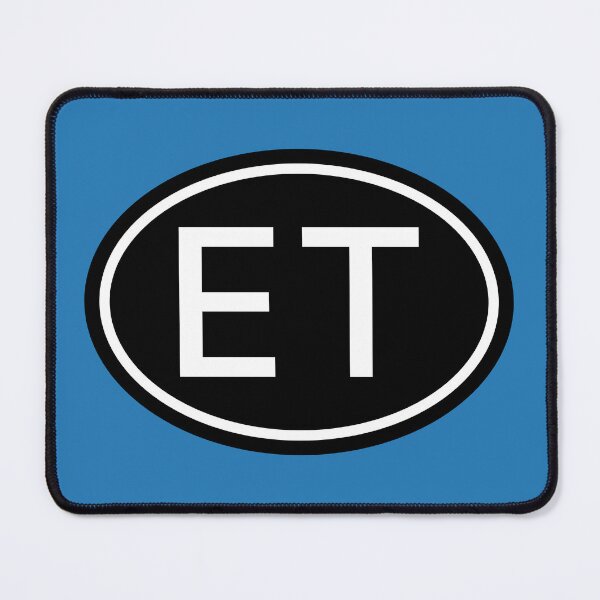 Item preview, ET Initials Monogram Oval White Letters designed and sold by Jeallan Designs.