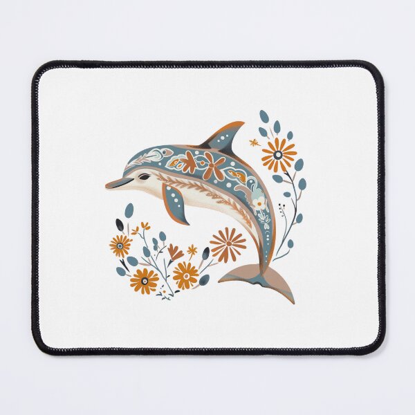 Item preview, Scandinavian Folk Art Dolphin designed and sold by GiraffeCreative.