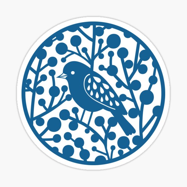 Item preview, Papercut bird silhouettes in blue and white designed and sold by Jennifer Ladd.