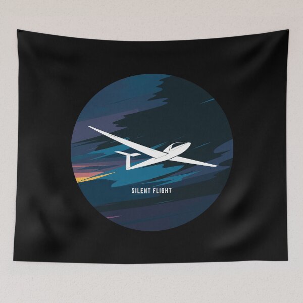 Item preview, SILENT FLIGHT Glider Plane Pilot Sailplane aerial floating soaring designed and sold by These_Prints.