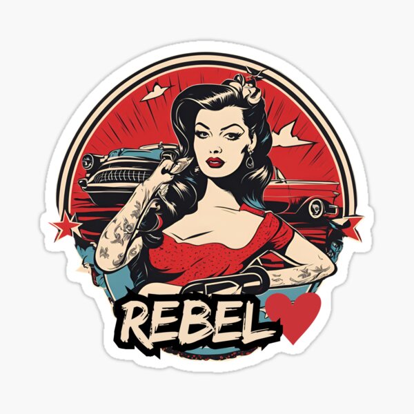 Vista previa del artículo con la obra «Chica rebelde», diseñado y vendido por whatthefoxsays.