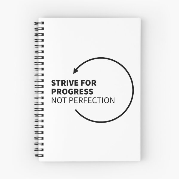 Item preview, Strive for Progress Not Perfection Motivational Positivity Quote designed and sold by Kubala Designs.