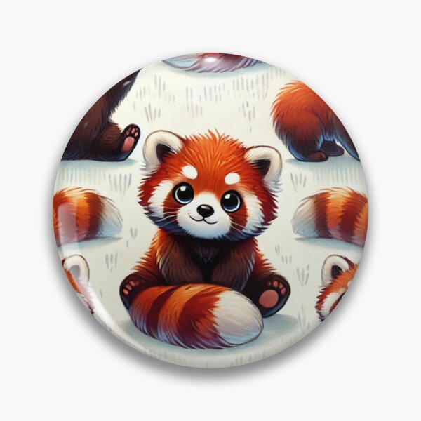 Item preview, Red Panda Pattern Cute Illustration Design designed and sold by CozyCustomPillows.