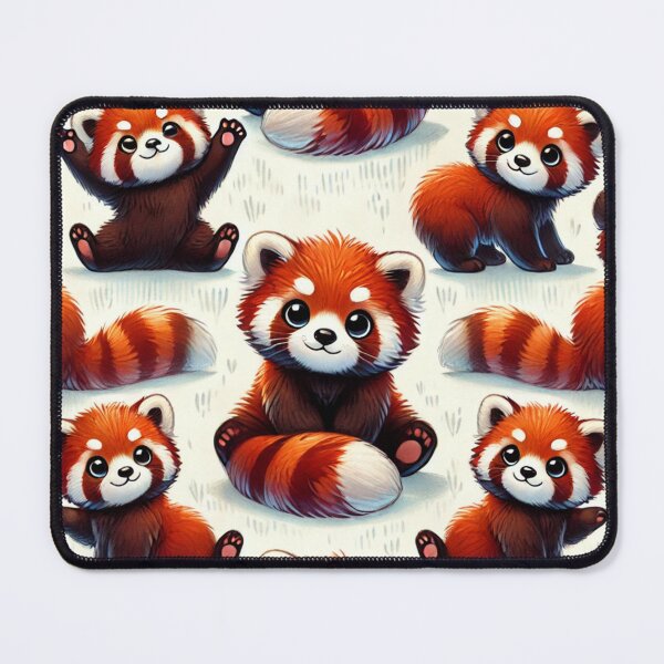 Item preview, Red Panda Pattern Cute Illustration Design designed and sold by CozyCustomPillows.