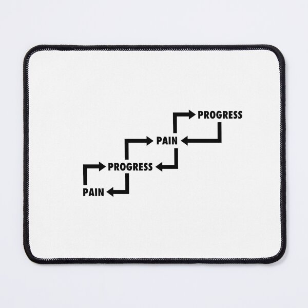 Item preview, Pain and Progress Motivational Positivity Quote designed and sold by Kubala Designs.