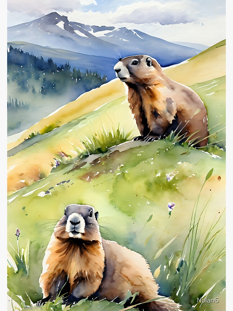 Thumbnail 2 of 2, Greeting Card, marmot brothers designed and sold by Nolan6.