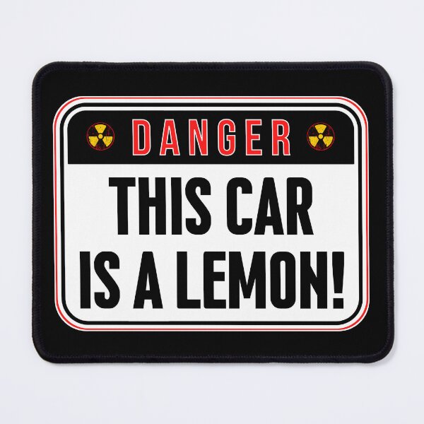 Item preview, DANGER: This Car Is A Lemon! - funny warning traffic signs designed and sold by DesignsFromTW-S.