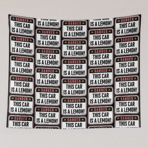 Item preview, DANGER:  This Car Is A Lemon! - funny warning traffic signs designed and sold by DesignsFromTW-S.