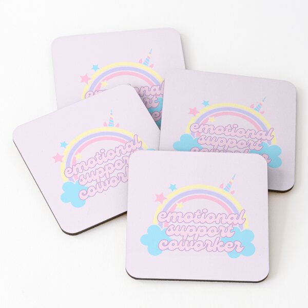 Item preview, Emotional Support Coworker Pastel Rainbow designed and sold by FairRage.