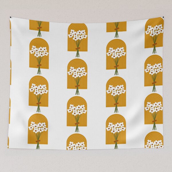 Item preview, Boho design with white flowers designed and sold by priyankajustine.