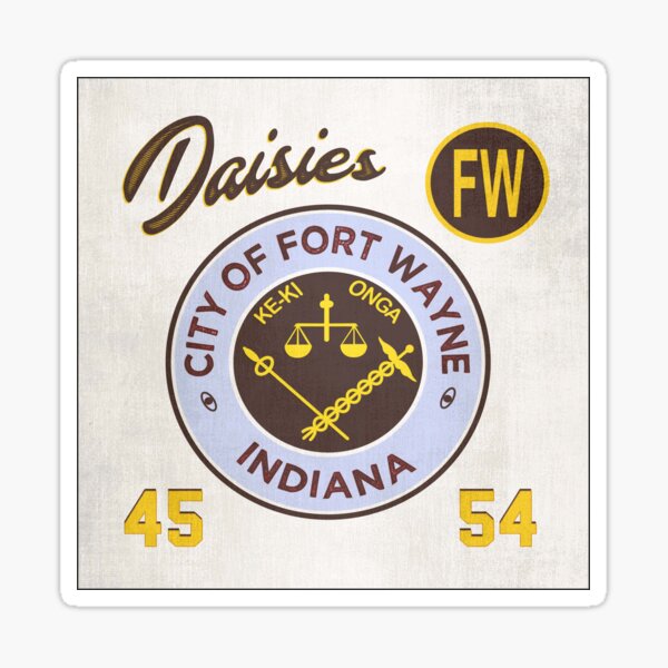 Fort Wayne Daisies • AAGPBL Patch • Fort Wayne, Indiana Sticker