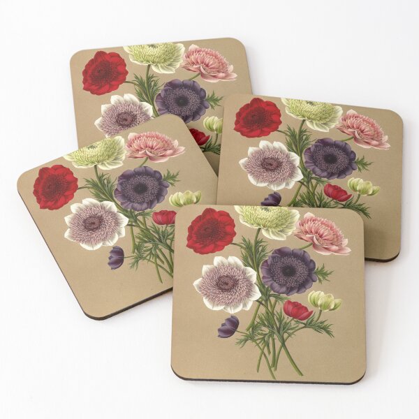 Item preview, Anemones Flower Scientific Vintage Illustration designed and sold by Lacasadellora.