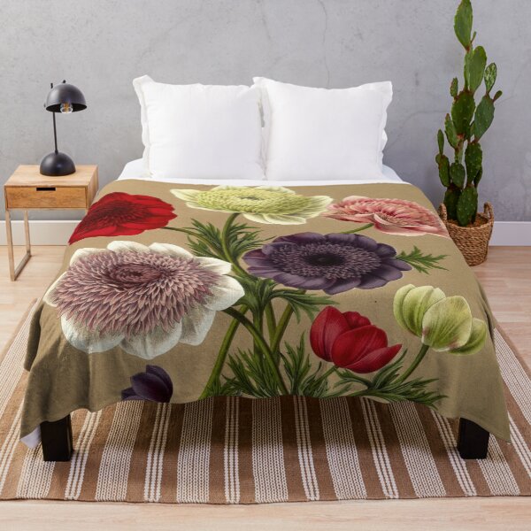 Item preview, Anemones Flower Scientific Vintage Illustration designed and sold by Lacasadellora.