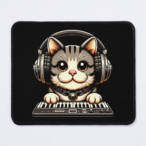 Item preview, Cat Synthesizer designed and sold by Funny Vintage Stickers And T-Shirts.