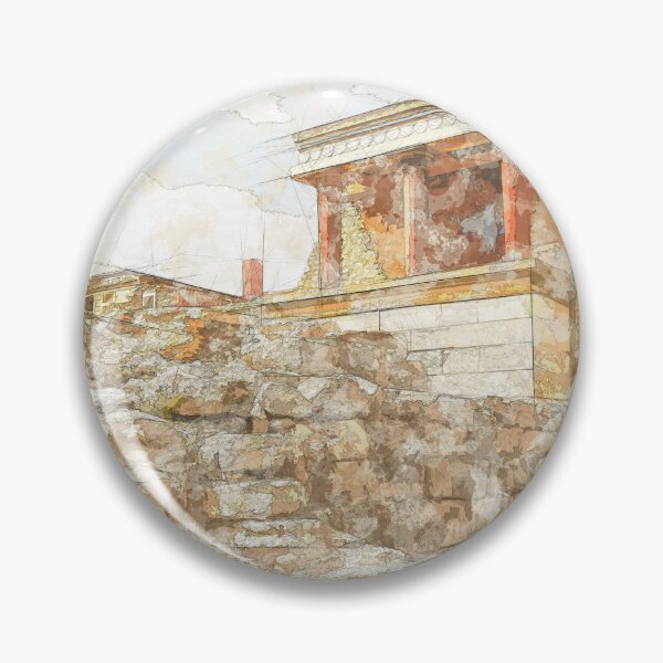 Item preview, Watercolor art of Knossos Palace, Crete, Greece designed and sold by elgreko.