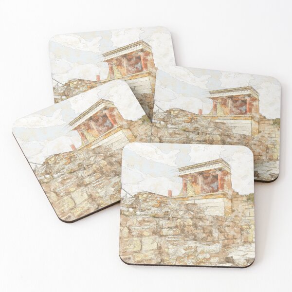 Item preview, Watercolor art of Knossos Palace, Crete, Greece designed and sold by elgreko.