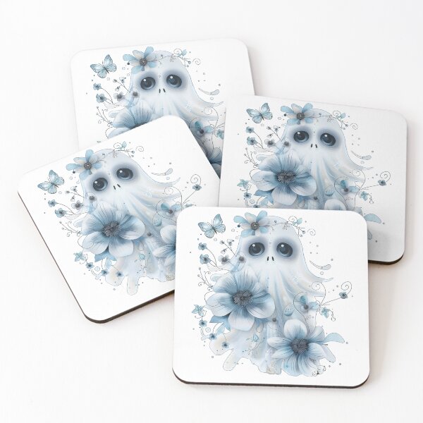 Aperçu de l'œuvre Blue Floral Ghost créée et vendue par DigitCrea.