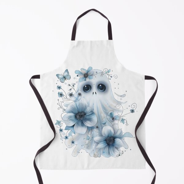 Aperçu de l'œuvre Blue Floral Ghost créée et vendue par DigitCrea.