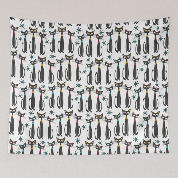 Item preview, Mid Century Modern Atomic Cat designed and sold by darkskydelights.