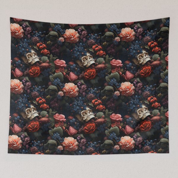 Item preview, Skull And Flowers designed and sold by karsad.