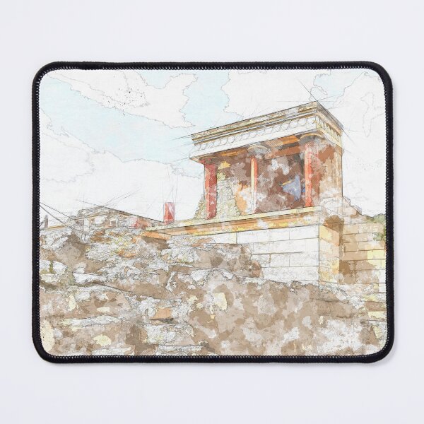 Item preview, Watercolor art of Knossos Palace, Crete, Greece designed and sold by elgreko.
