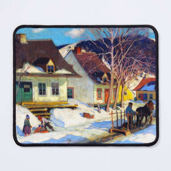 Item preview, A Quebec Village Street, Winter 1920 Clarence Gagnon designed and sold by PureVintageLove.
