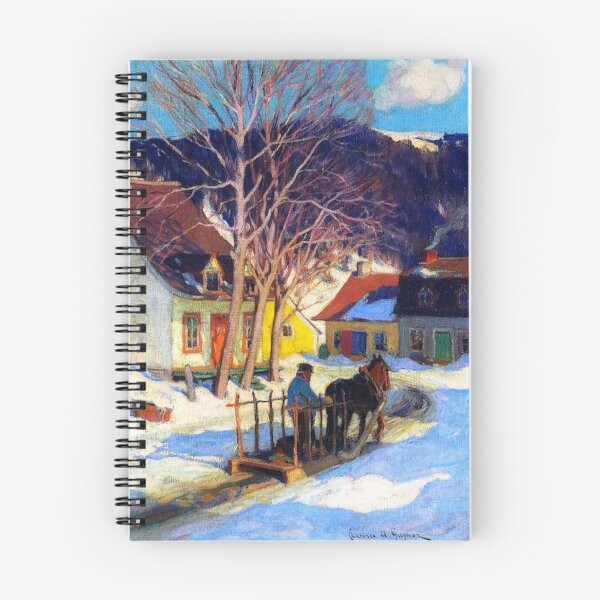 Item preview, A Quebec Village Street, Winter 1920 Clarence Gagnon designed and sold by PureVintageLove.