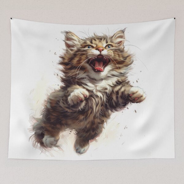 Item preview, Cat with playful paws designed and sold by wolfgangrainer.