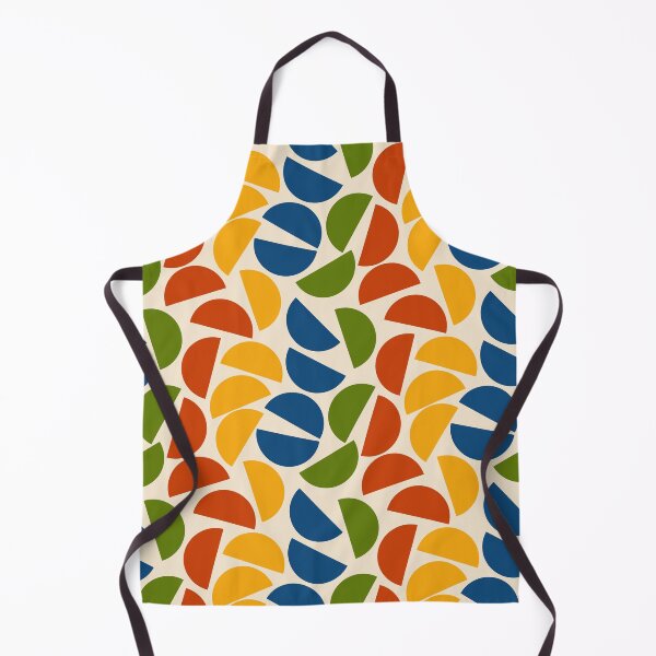 Item preview, Mid Century Modern Half Moon Primary Colors Abstract Pattern designed and sold by darkskydelights.
