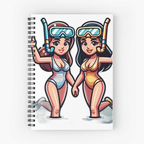 Item preview, Two gals snorkeling designed and sold by seahorse crossing.