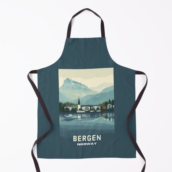 Item preview, A Vintage Travel Illustration of Bergen - Norway  designed and sold by GoodOldVintage.
