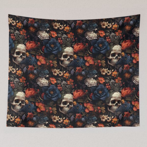 Item preview, Skull And Red Flowers designed and sold by karsad.