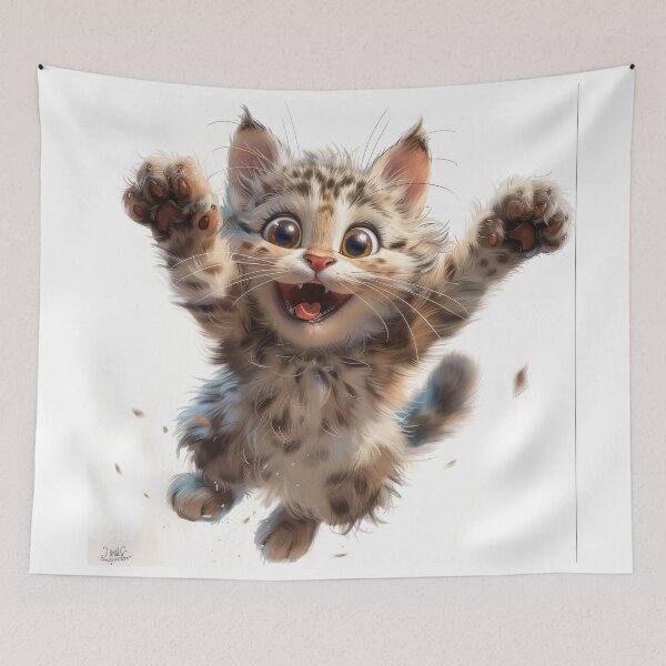 Item preview, Cat with playful paws designed and sold by wolfgangrainer.