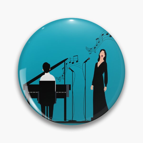 Item preview, A Singer & Her Piano Accompanist  designed and sold by BrightrDayMusicArt.