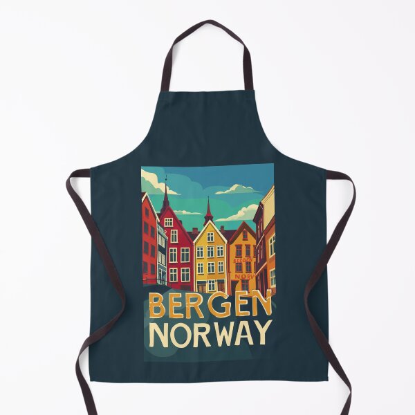Item preview, A Vintage Travel Illustration of Bergen - Norway  designed and sold by GoodOldVintage.