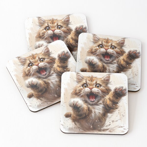 Item preview, Cat with playful paws designed and sold by wolfgangrainer.