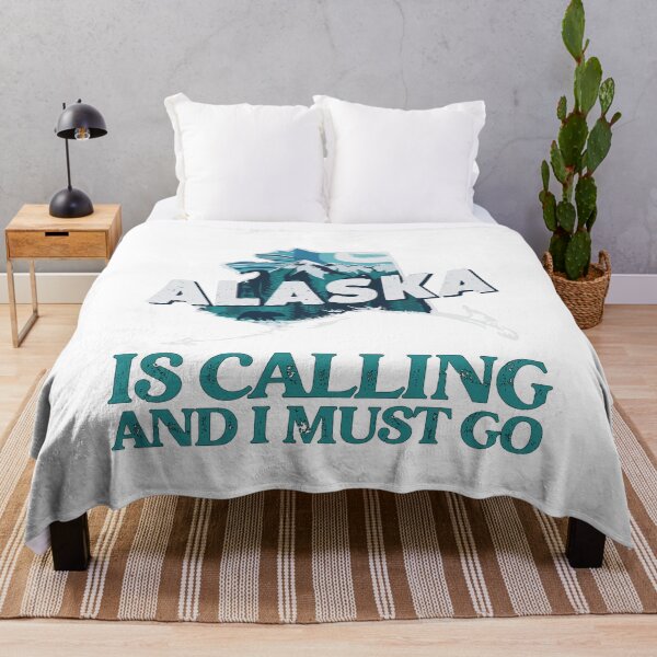 Item preview, Travel quote Alaska is calling and I must go: Vintage Alaska travel poster – retro minimal design for nature and adventure lovers designed and sold by pod24.