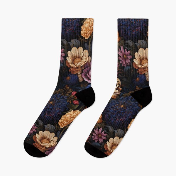 Item preview, Skull And Purple Flowers designed and sold by karsad.