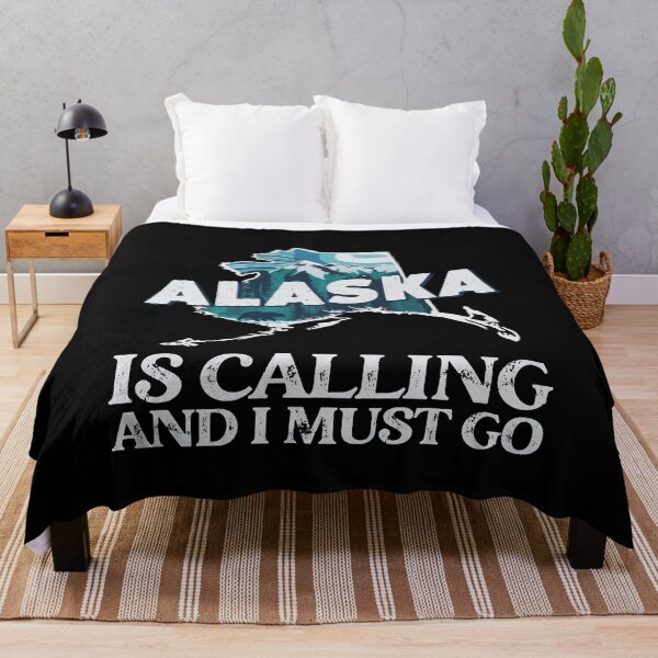 Item preview, Travel quote Alaska is calling and I must go: Vintage Alaska travel poster – retro minimal design for nature and adventure lovers designed and sold by pod24.