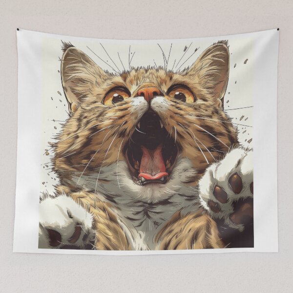 Item preview, Cat with playful paws designed and sold by wolfgangrainer.