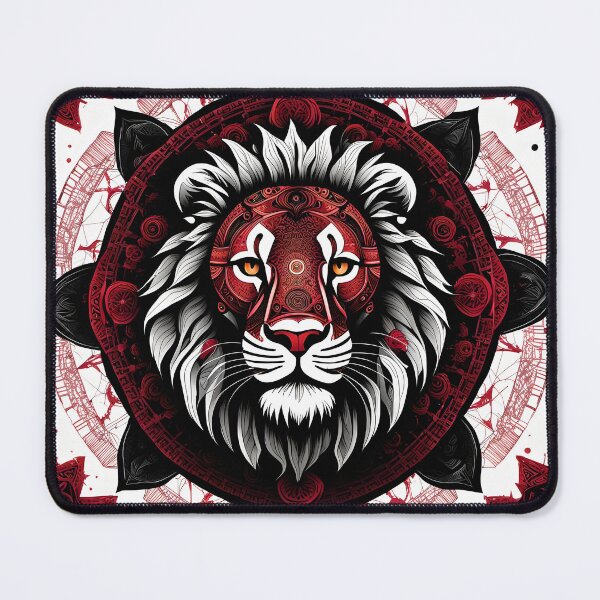 Item preview, Red Lion Mandalas with Exquisite Details designed and sold by MandalasShops.