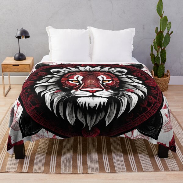 Item preview, Red Lion Mandalas with Exquisite Details designed and sold by MandalasShops.