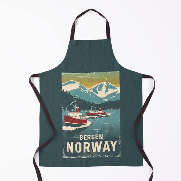 Item preview, A Vintage Travel Illustration of Bergen - Norway  designed and sold by GoodOldVintage.