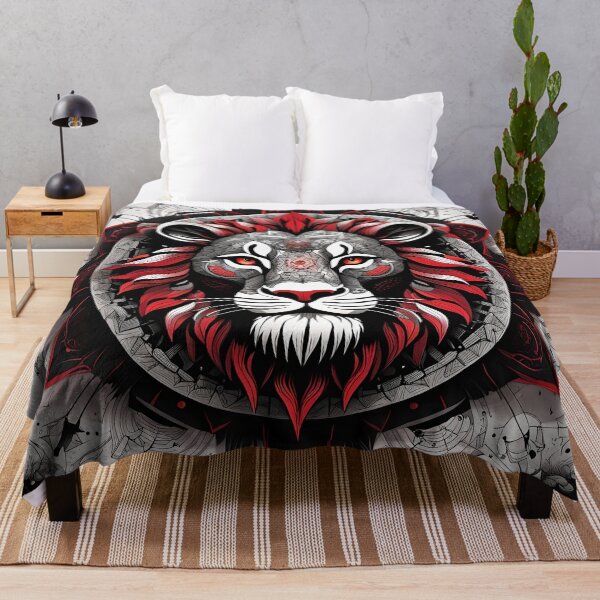Item preview, Mystical Lion Mandalas in Red Tones designed and sold by MandalasShops.