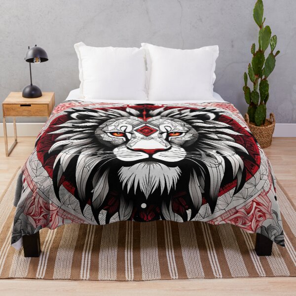 Item preview, Lion Mandala with Tribal Motifs designed and sold by MandalasShops.