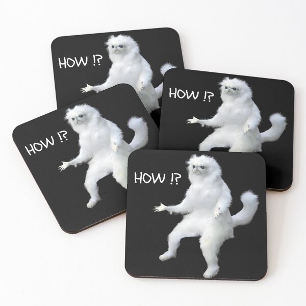 Item preview, How!? Persian Cat Room Guardian Meme designed and sold by GoverArt.