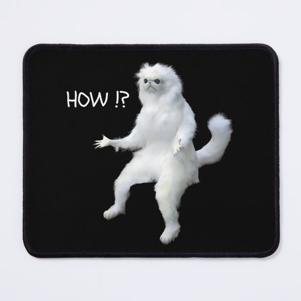 Item preview, How!? Persian Cat Room Guardian Meme designed and sold by GoverArt.